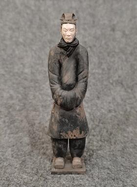 3D打印树脂兵马俑 袖手俑/文吏俑 彩绘秦俑模型 盆景小摆件工艺品