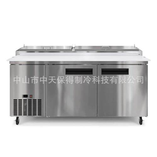 欧款风冷不锈钢披萨柜冷藏操作台撒料三文治沙拉柜
