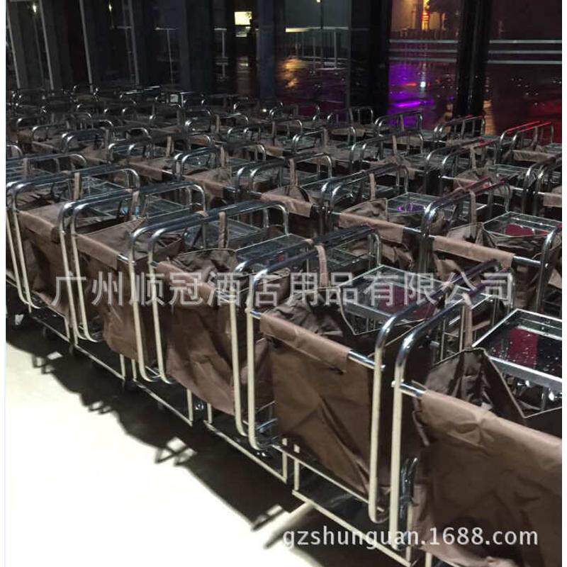 酒店清洁车加厚不锈钢多用途清洁杂物车 多功能清洁手推车保洁车