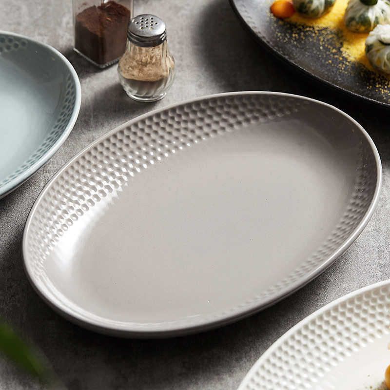 创意高尔夫椭圆形盘子大号14寸托盘蒸烤箱微波炉中式备菜饺子鱼盘,餐饮具,碗,淘宝优惠券,粉丝福利购,淘宝优惠卷
