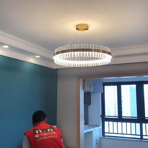 后现代轻奢水晶吊灯家居客厅简约大气港式别墅卧室全屋灯具套餐