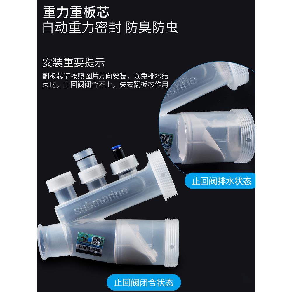 A947厨房垃圾处理器下水管厨余粉碎机下水器菜盆单双槽排水配件