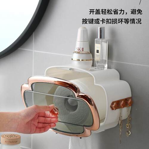 Wall-mounted facial towel storage box, bathroom disposable c