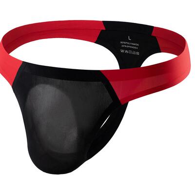 Color blocked thong men's seamless convex mold pocket