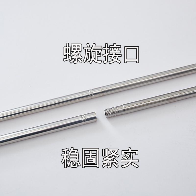 单根蚊帐支架杆子配件单买 加厚不锈钢风扇杆三通1.5m1.8米挂钩