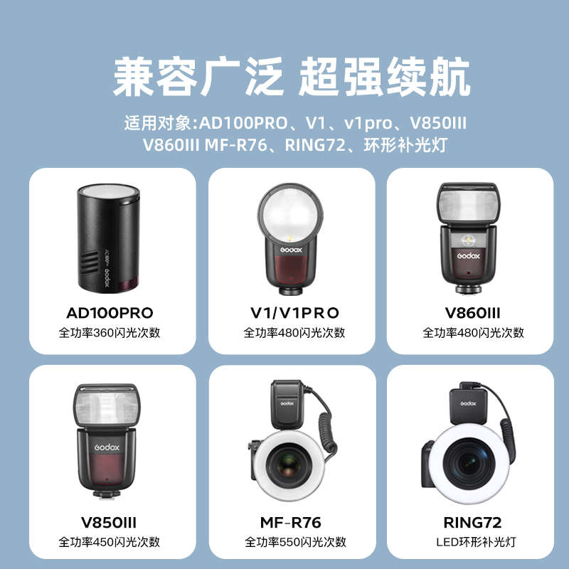 含vc1充电器）vb26v850顶线v1机顶灯牛神usb电池闪光灯  机拍(单
