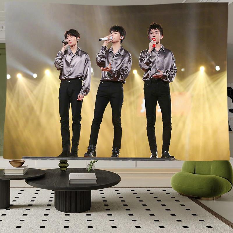 TFBOYS组合明星演唱会床头房间背景布海报装饰宿舍挂布潮流挂毯