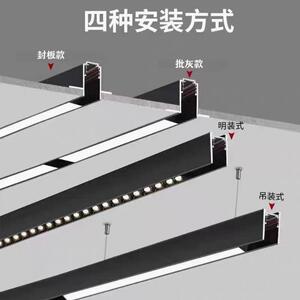全光谱无主灯磁吸轨道灯 嵌入式led射灯折叠格珊灯中山照明泛光灯