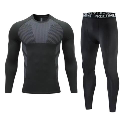 Men's Fitness Set Two-PieceTrack Suit SetElastic