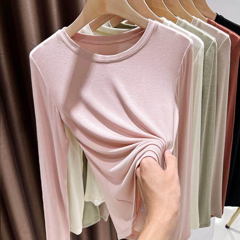 新款粉色薄款面膜打底衫女春秋款弹皮肤衣高端长袖t恤针织内0117h,女装/女士精品,T恤,淘宝优惠券,粉丝福利购,淘宝优惠卷