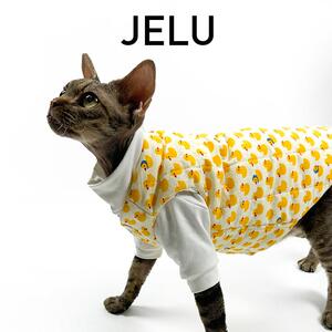 JELU 吉鹿 秋冬无毛猫衣服斯芬克斯德文柔软马甲夹棉背心保暖舒适