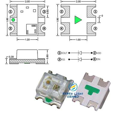0807幻彩灯珠氛围车边灯条显卡支架光源0807内置IC可编程RGB灯珠