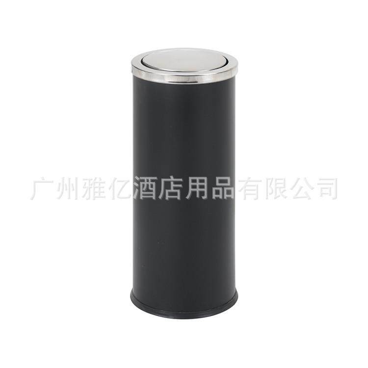 5L不圆形盖锈钢垃圾摇桶广场写字楼翻盖桶2商场L-34楼道果皮桶港