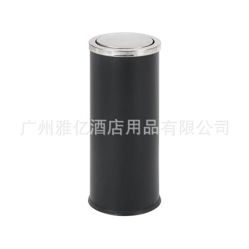 5L不圆形盖锈钢垃圾摇桶广场写字楼翻盖桶2商场L-34楼道果皮桶港