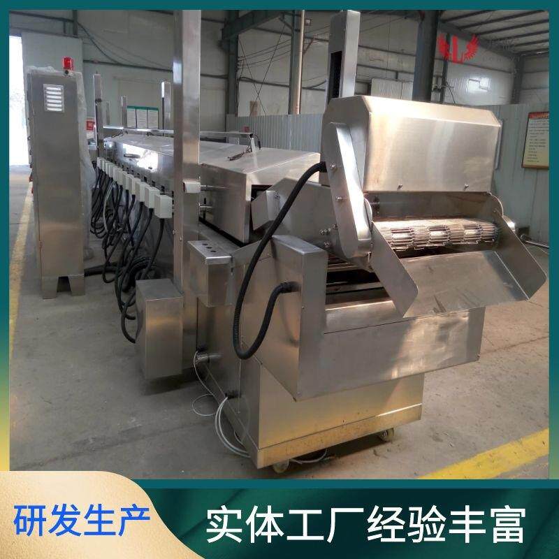全自动甜甜圈油炸机面包圈电加热油炸线设备自动翻个