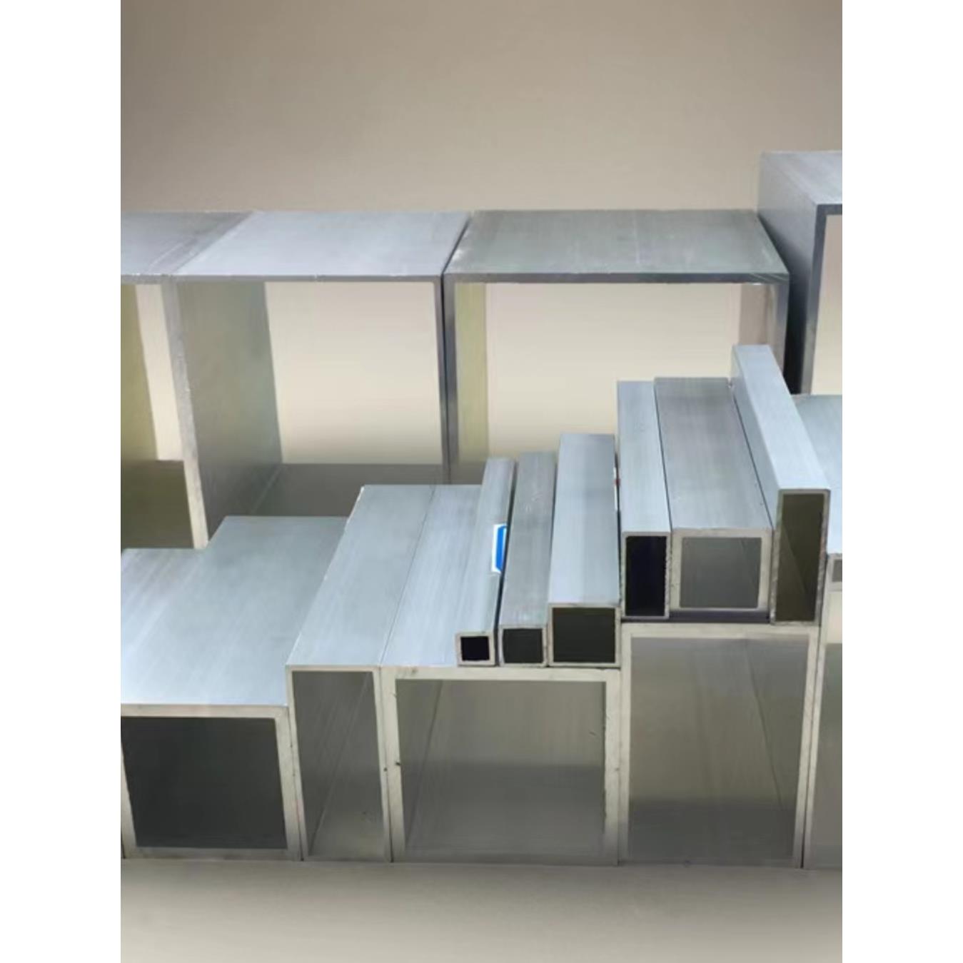 铝方管矩形管6063铝型材空心扁铝方通管加工零切定制铝合金四方管