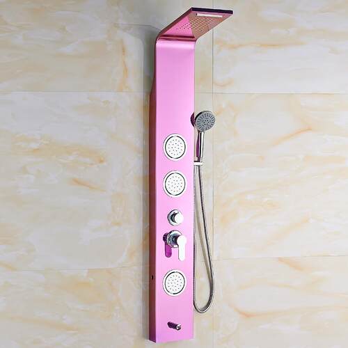 新款直销五档出水淋浴屏 挂壁式淋浴柱淋浴器304不锈钢淋浴屏