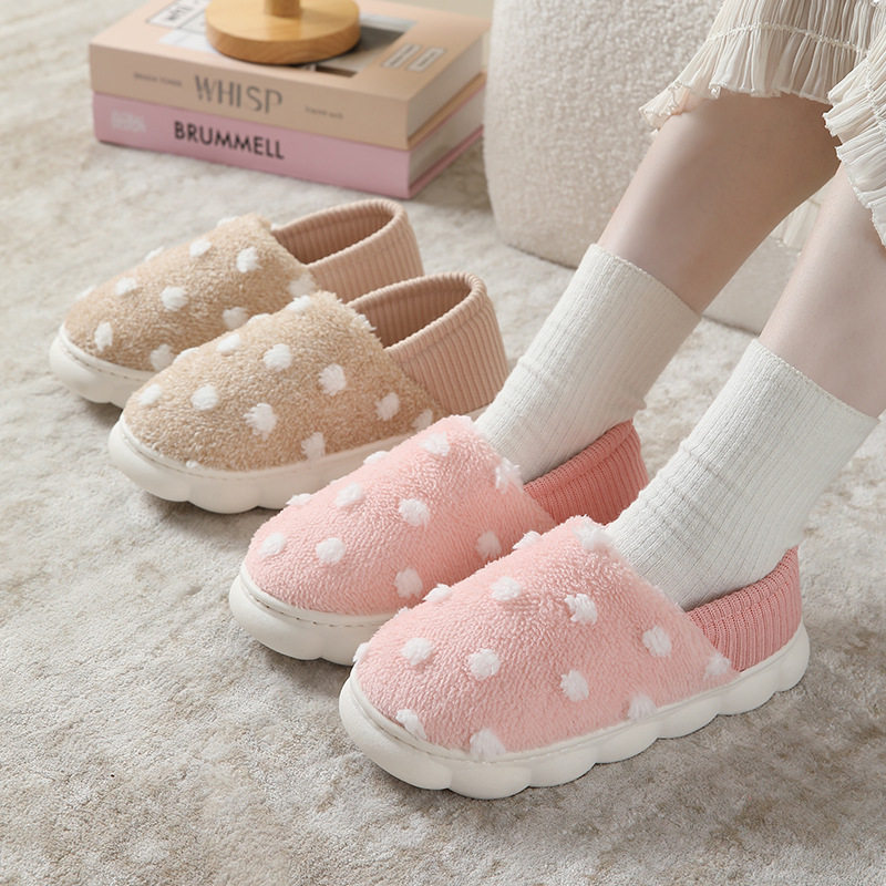 月子鞋冬季棉拖鞋女包跟情侣家居家室内厚底防滑毛绒产后棉拖鞋冬