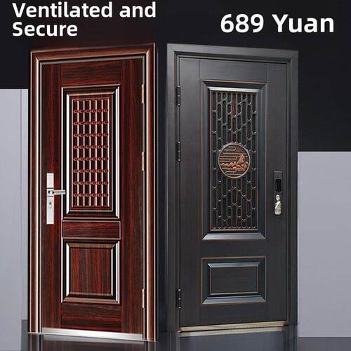 通风防盗门安全门甲级防盗门进户别墅入户家用智能指纹密码锁大门