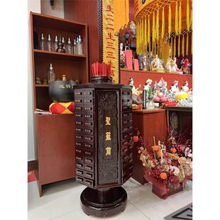 寺庙用落地旋转式 大抽求签圣签筒实木60100观音周易卦签有求必应