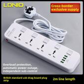 Ldnio英国标准香港版 英国USB插头插座插头板英国标准澳门马来西亚