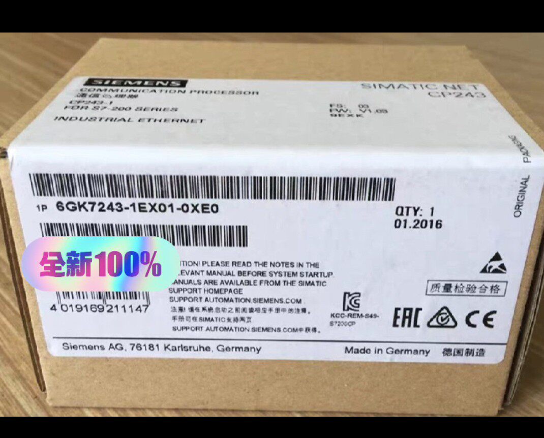 全新6GK7243-1EX01-0XE0产品质保一年 现货当