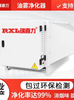 工业卧式油雾净化器商用低空咖啡豆烘焙烟雾净化过滤设备