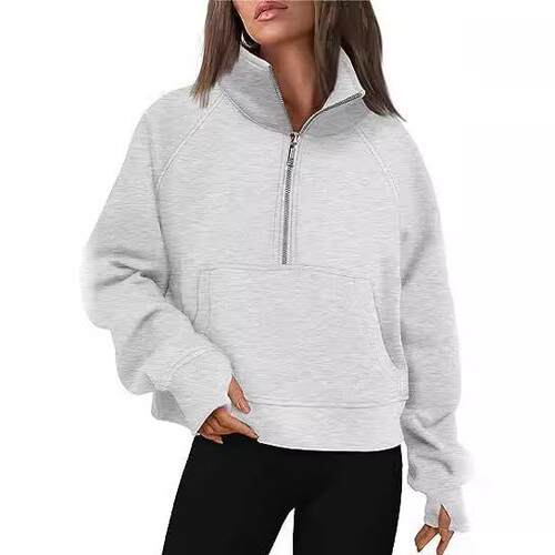 Women's sports half zipper yoga suit stand up collar