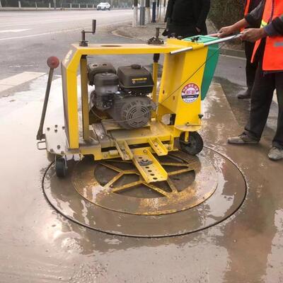 水泥切圆机汽油手推井盖切割机好口碑混凝土地面切圆机