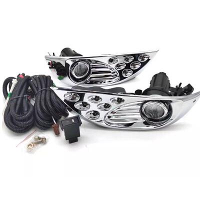 03-09普拉多FJ120LED日行灯 LC120老款霸道日间行车改装透镜雾灯