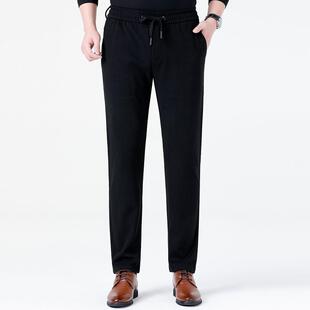 年直筒9702 青男士 ZZ松垂感免烫士 松紧腰春秋男裤 高档休宽闲男裤