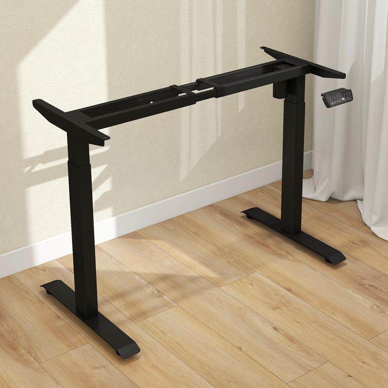 电动升降桌腿双横梁站立式电脑学习书桌升降台可调高度办公桌架