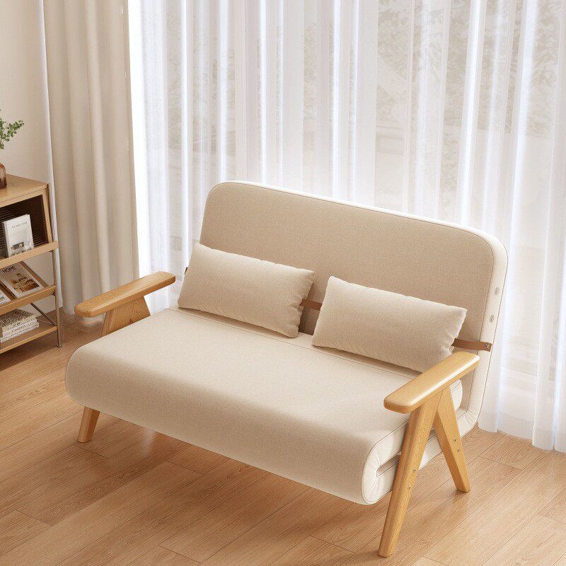 沙发床折叠椅子可躺可睡多功能小户型单人一体家用客厅实木伸缩床