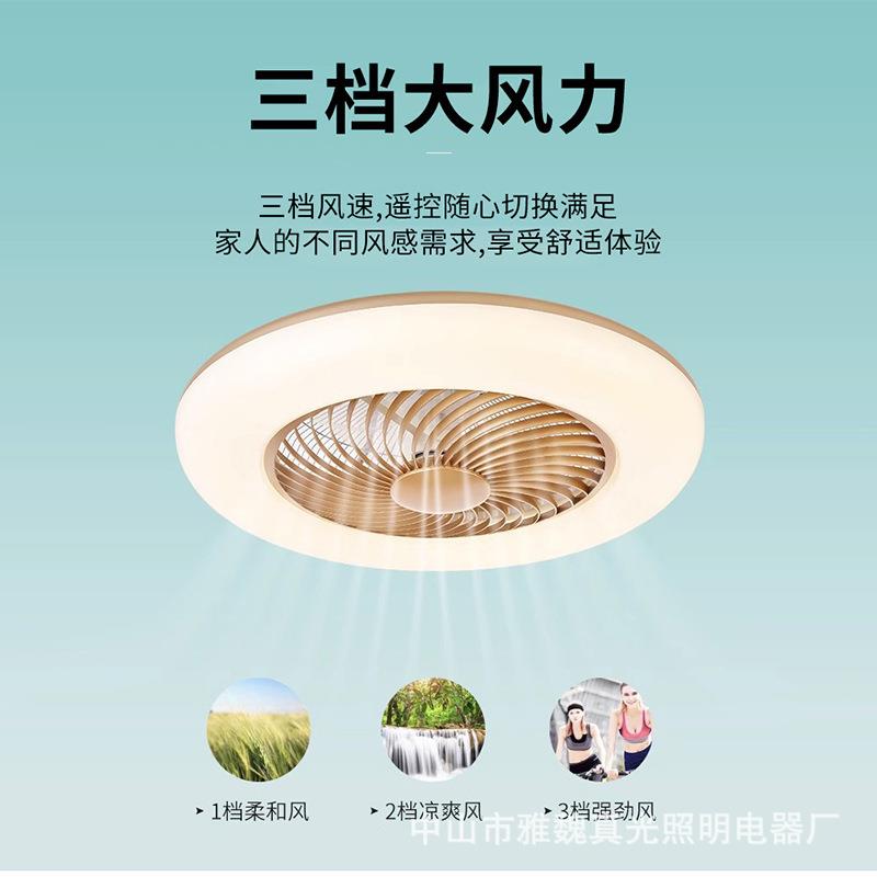 风扇灯卧室吸顶灯现代简约家用餐厅客厅带电风扇一体吊扇LED灯具图片