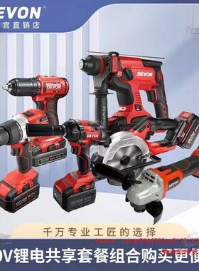 大有5401充电冲击钻锂电电锤电镐角磨机扳手电钻电动工具组合套装