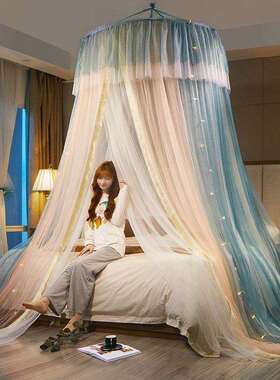 款圆顶吊顶蚊家用2026新款免SSU安装公主风叠夏季可折吊挂新帐式