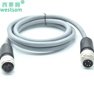 M237 16UN防水公母连接器带线注塑成型3P