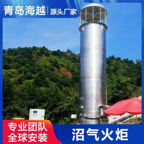 青岛海越沼气火炬 沼气燃烧处理设备 有机废气内燃式沼气火炬