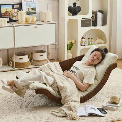 香蕉NBN船家用摇人椅功能懒人沙发实木阳小台休闲椅户型成午多睡