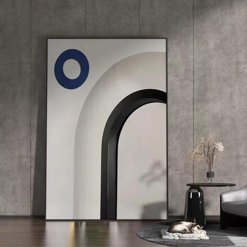 现壁代简AOM约轻奢别墅样板玄房幅落地画设计感客厅关书房装饰画