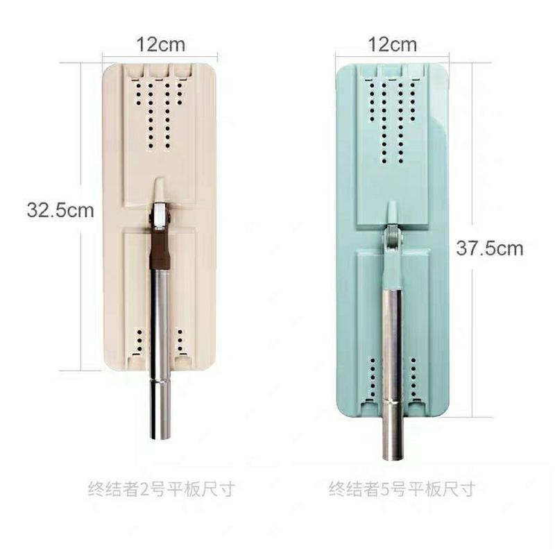 懒人平板免手洗拖把配件通用刮刮拖把杆加大38*12墩布头拖布新品