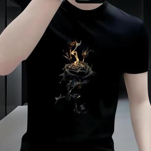 圆领弹力短袖 2025新款 百搭修身 潮流运动休闲男士 高品质T恤 时尚