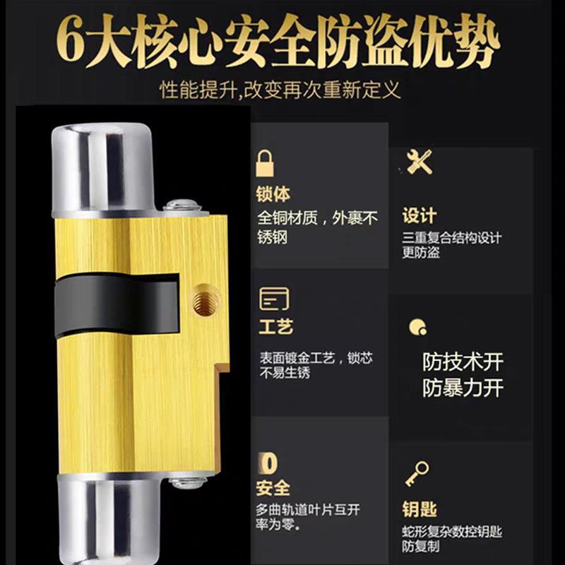 盼盼保德安美心星月神盼盼防盗门锁11型13型锁芯老式入户门异型锁图片