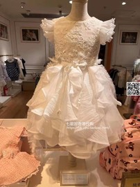 22夏季女童公主风重工刺绣花童礼服燕尾裙力高芘熊