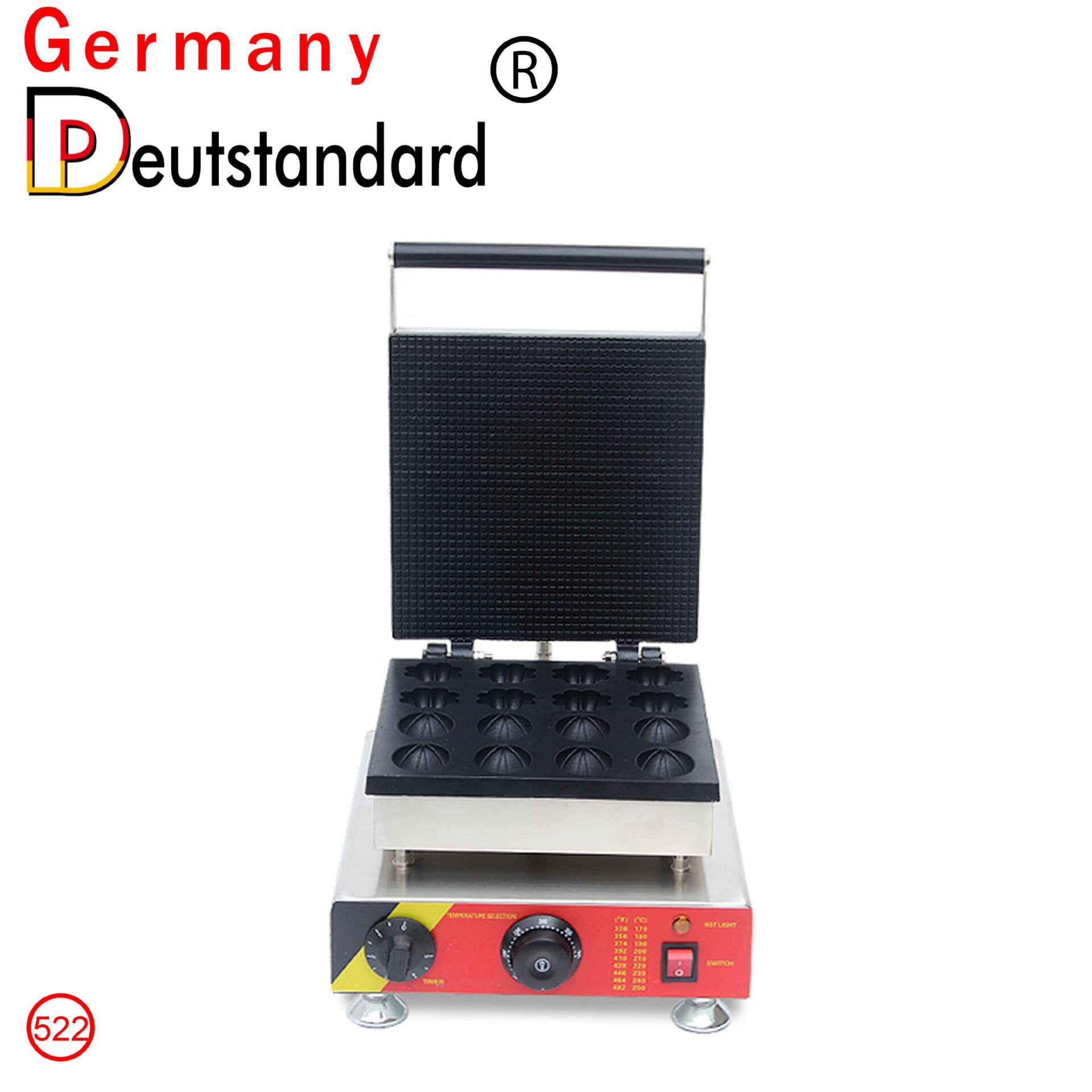 华夫饼机新款商用坚果花型华夫机不锈钢201电饼铛烤饼机松饼机