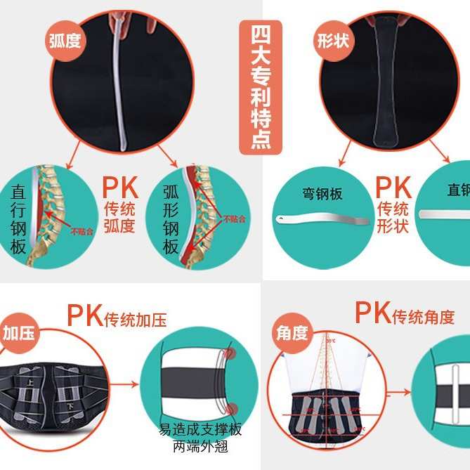 夏季轻薄护腰带空调腰部保暖腰椎突出护腰托腰腰疼石墨烯护腰带