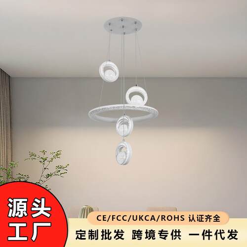 2025现代简约风客厅创意水晶灯餐厅吊灯咖啡店吧台灯饰中山灯具