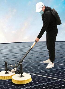 太阳能光伏板清洗机器人分布式山地光伏发电板清洁设备刷电动工具