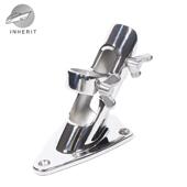 两用不锈钢旗杆座 90度户外旗杆固定底座316精铸稳固墙壁路灯可装