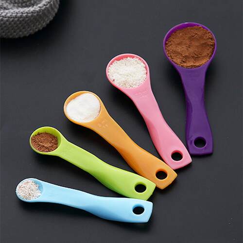 Foreign Trade Supply 5-Piece Colorful Measuring Spoon Set wi